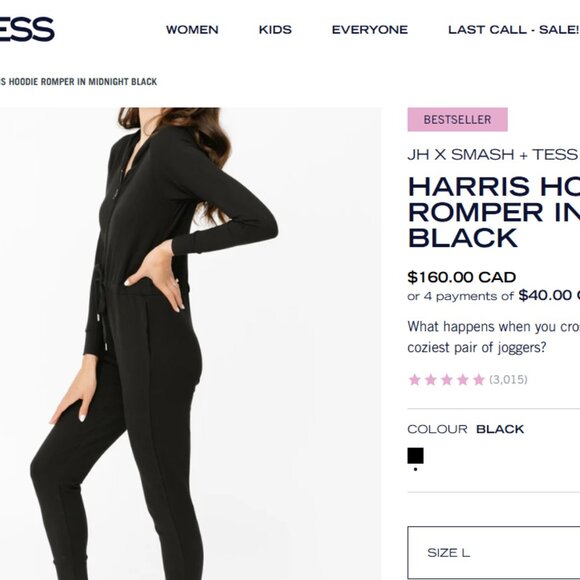 Jillian Harris Smash and Tess Harris Hoodie Romper BNWOT - Picture 2 of 5